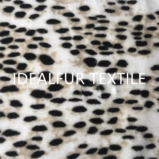 Очаровательная искусственная меховая ткань с принтом рыси для роскошных дизайнов