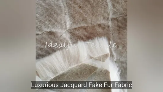 Роскошная жаккардовая ткань из искусственного меха с шикарным квадратным узором